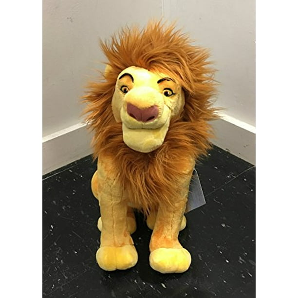 Disney The Lion KIng Adult SIMBA and Dad Mufasa Lying Stuffed Plush Toy  45CM